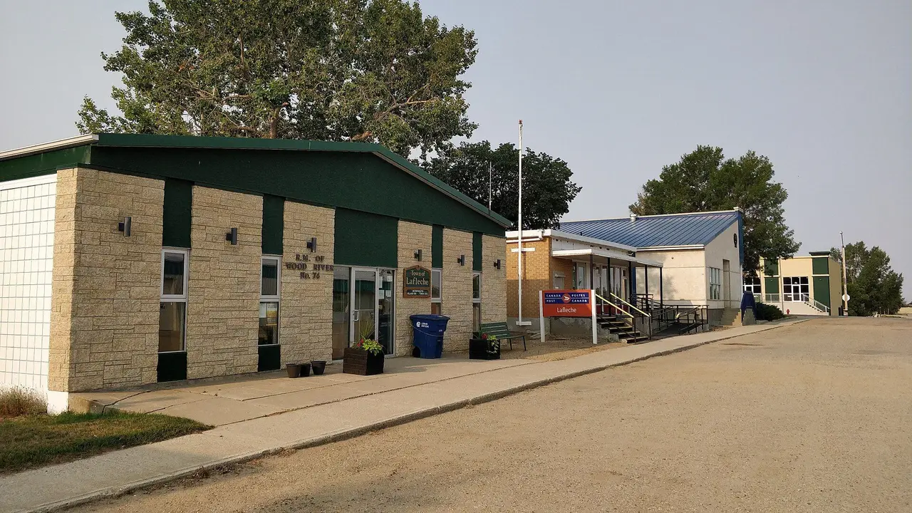 R.M. of Wood River office and post office on main street, 2021