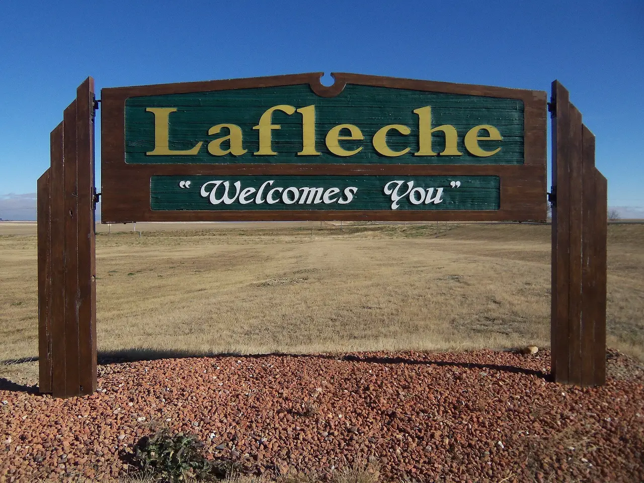 Lafleche welcome sign, 2012