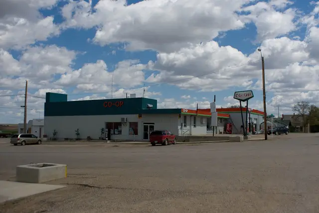 Co-op store and gas station